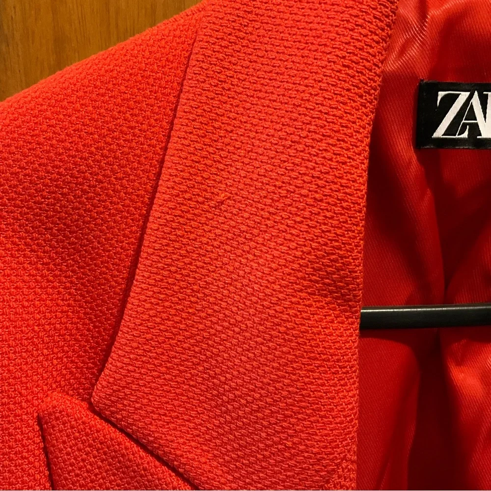 ZARA Orange Blazer Size AU 14 $18 🧡 - Picture 3 of 16